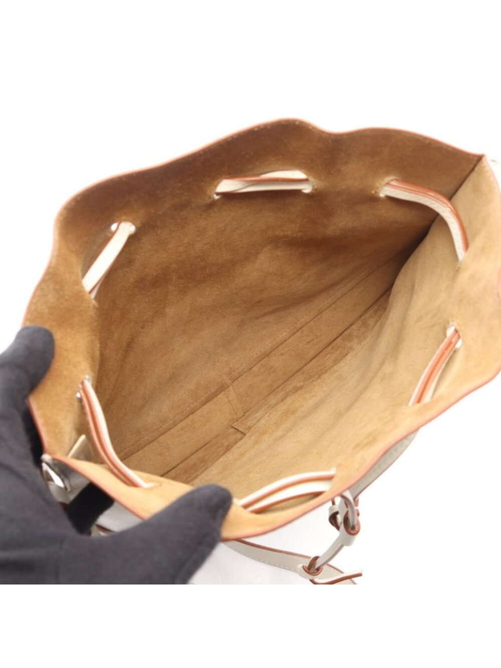 ★SOLD★ Loewe Shoulder Bag Off White Leather - Picture 3 of 7